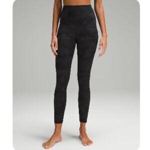 Lululemon align black leggings military with pockets size 6